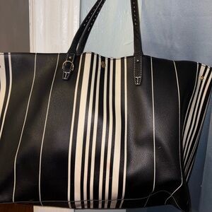 Black and White Striped Tote Bag